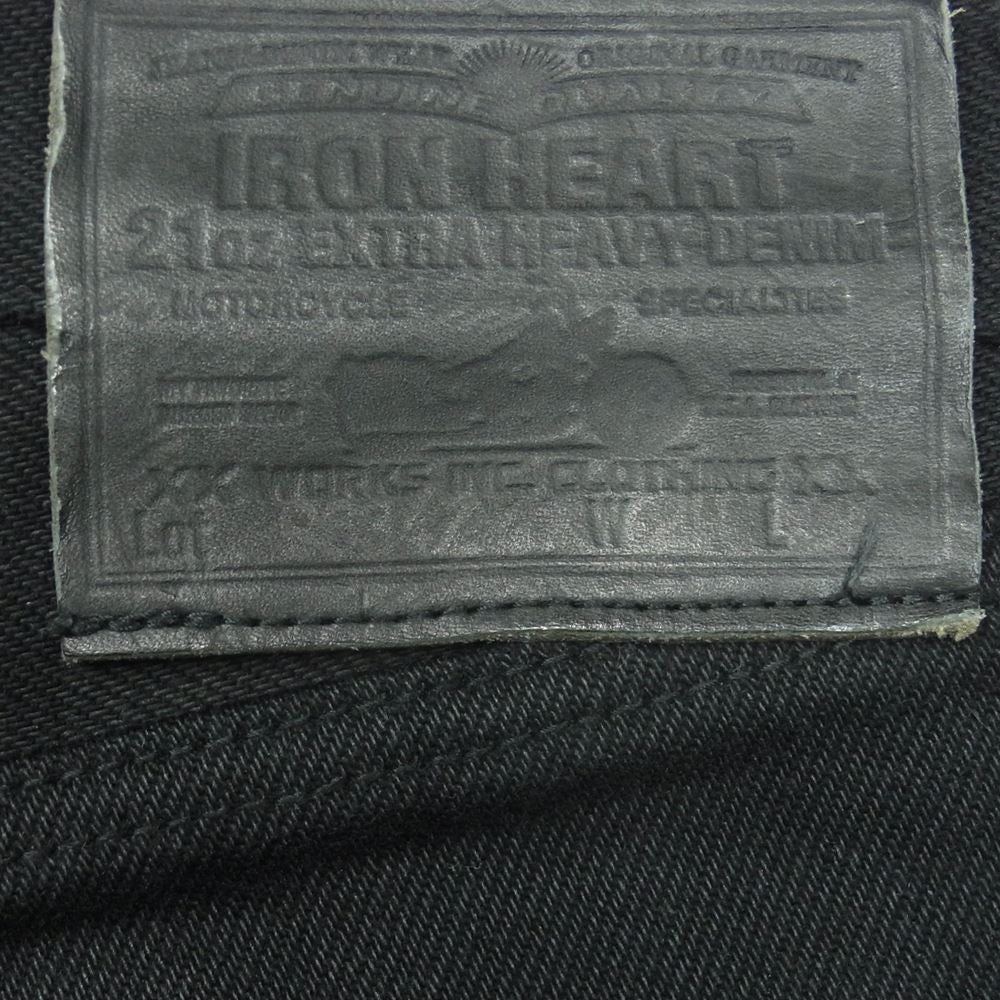 IRON HEART アイアンハート 9634Z  黒鎧 21oz ブラック ストレート デニム パンツ ブラック系 W29【中古】