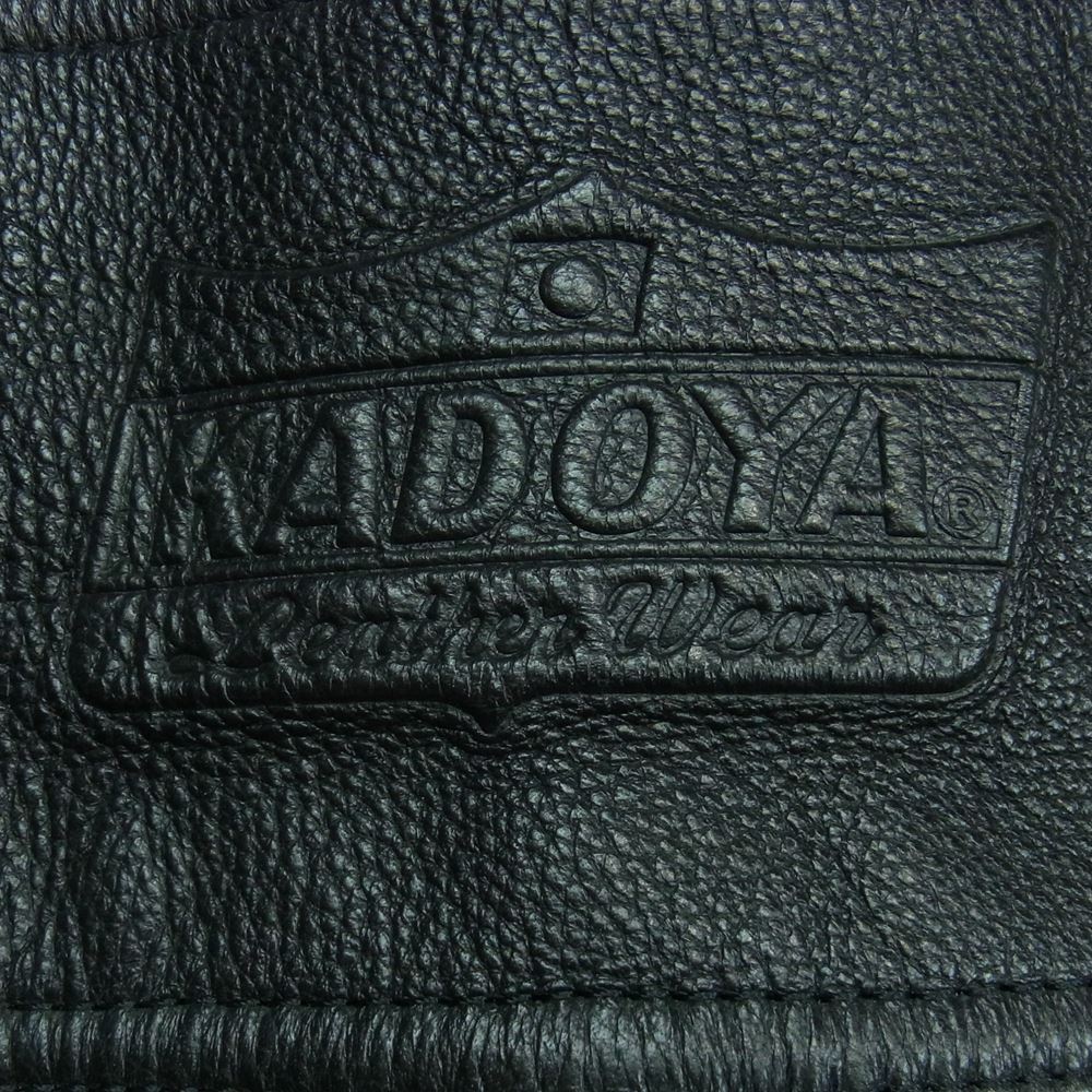 KADOYA カドヤ KFXA-519 レザー ライディング パンツ 牛革 プロテクター 韓国製 ブラック系 M【中古】