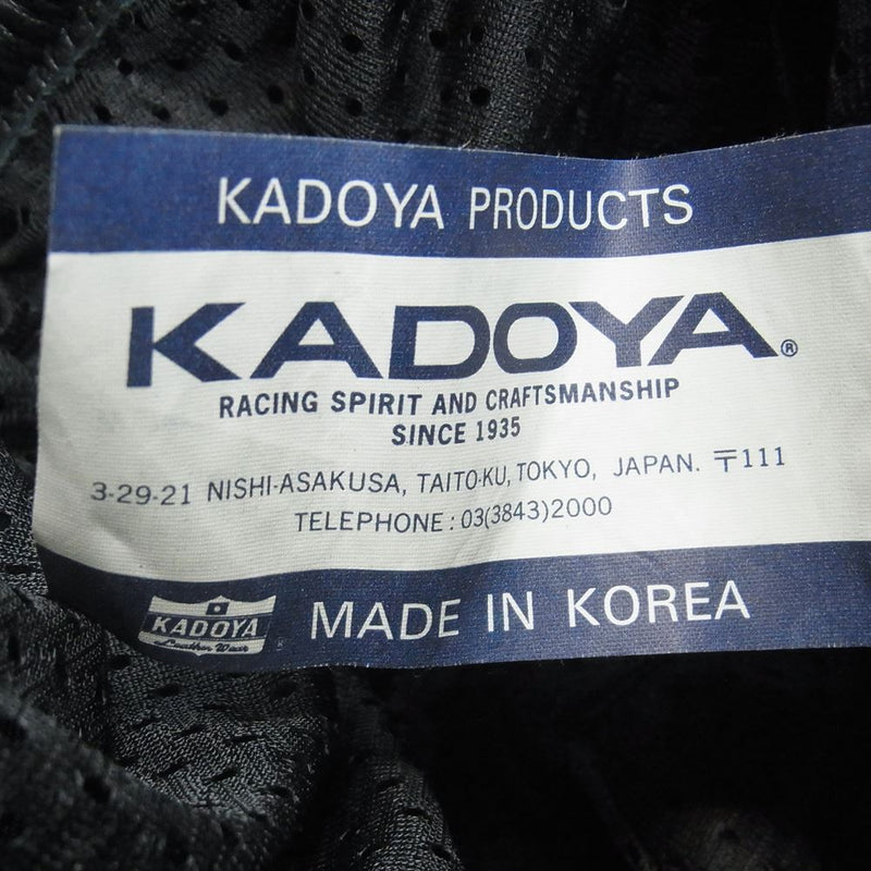 KADOYA カドヤ KFXA-519 レザー ライディング パンツ 牛革 プロテクター 韓国製 ブラック系 M【中古】