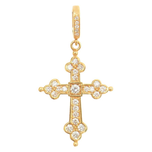 Loree Rodkin ローリーロドキン 18K ダイヤ 0.75ct カラット ゴシック クロス ペンダントトップ ミディアム ゴールド系【中古】