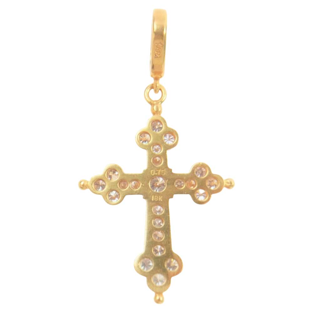 Loree Rodkin ローリーロドキン 18K ダイヤ 0.75ct カラット ゴシック クロス ペンダントトップ ミディアム ゴールド系【中古】
