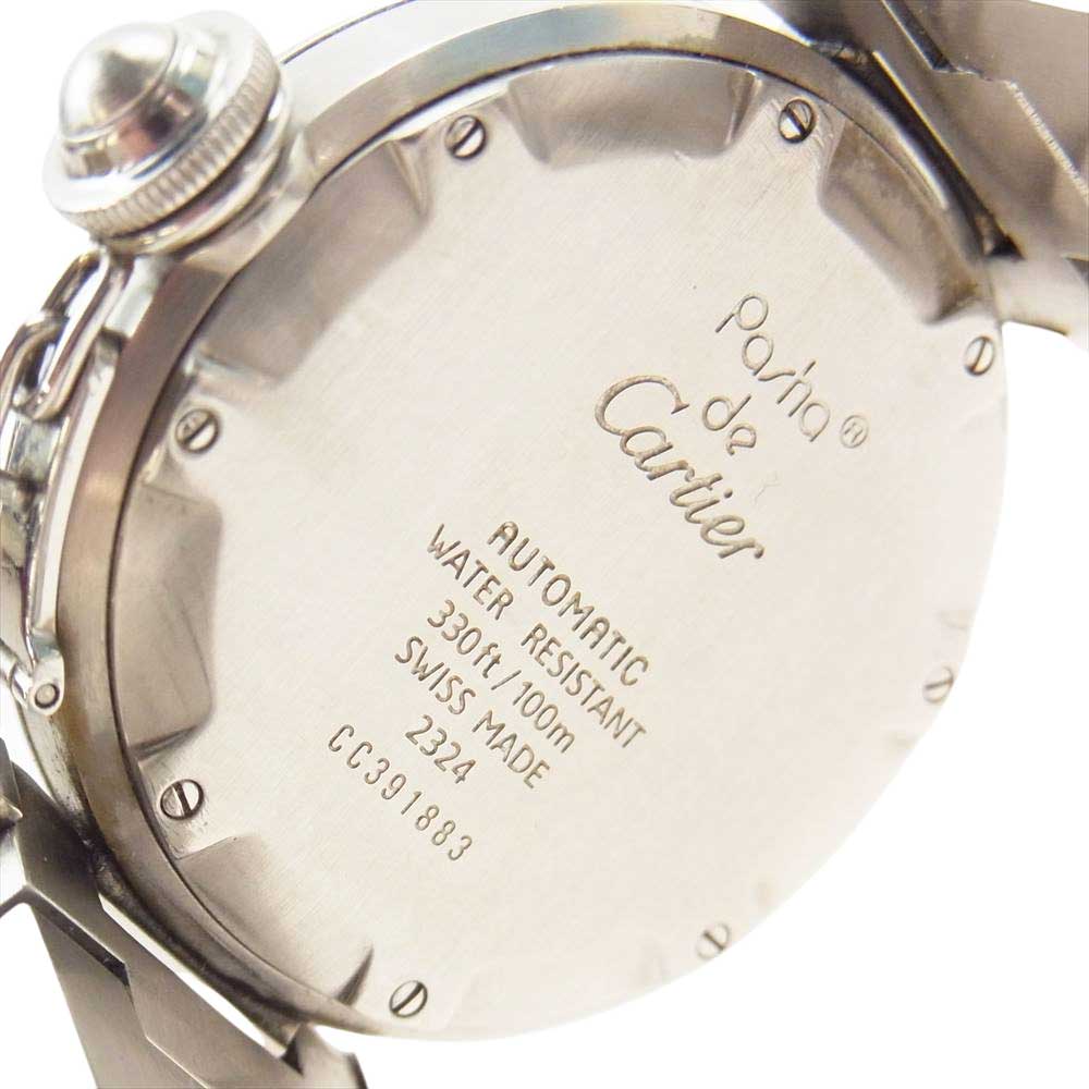 CARTIER カルティエ 2324 パシャC メリディアン ステンレススチール オートマチック デイト 自動巻き 腕時計 ウォッチ シルバー系 ブラウン系【中古】
