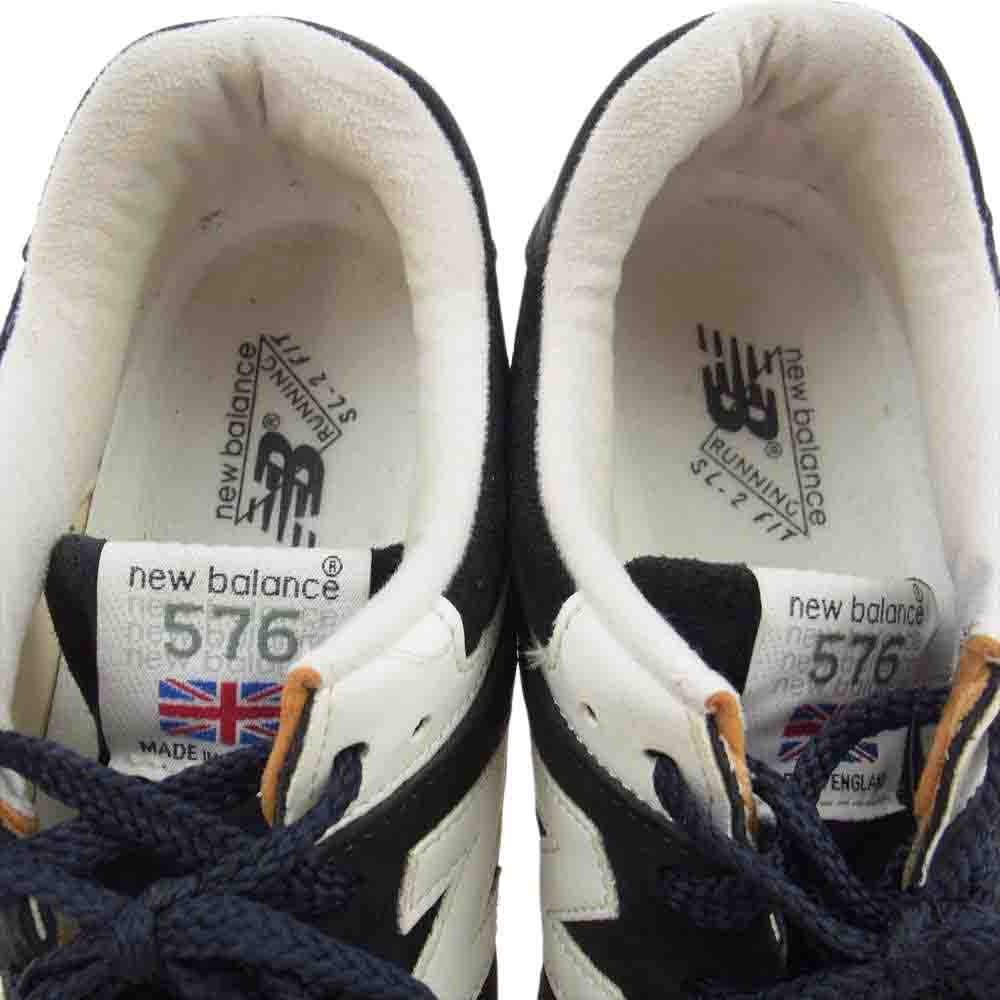 NEW BALANCE ニューバランス W576DNW 英国製 スエード ローカット スニーカー ブラック系 USA7.5【中古】