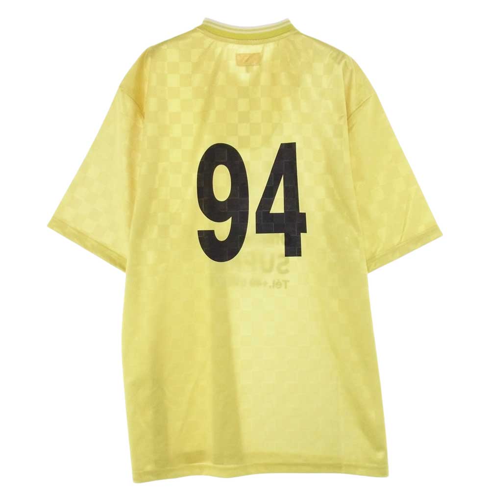 Supreme シュプリーム 22FW Split Soccer Jersey ゲーム シャツ 半袖  ホワイト系 イエロー系 L【美品】【中古】
