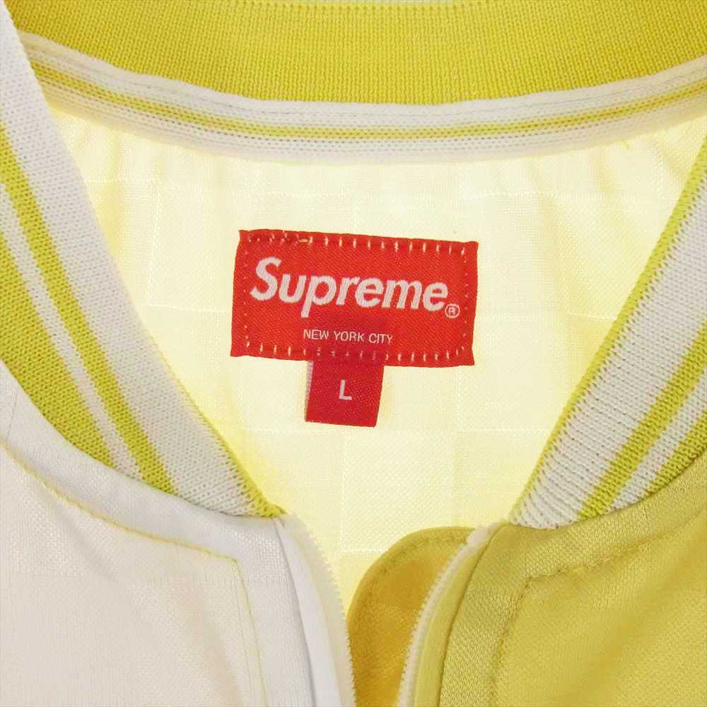 Supreme シュプリーム 22FW Split Soccer Jersey ゲーム シャツ 半袖  ホワイト系 イエロー系 L【美品】【中古】