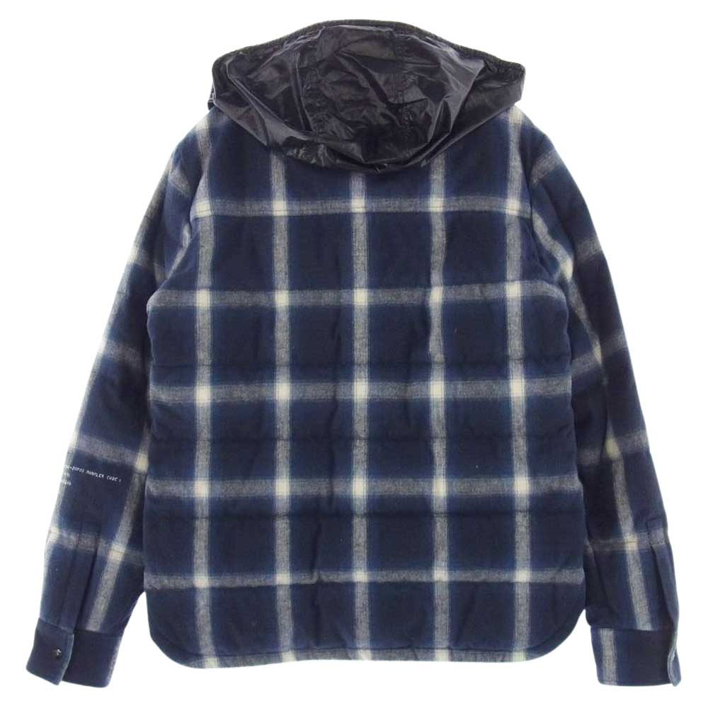 MONCLER モンクレール Frgmt Hiroshi Fujiwara フラグメント Morany チェック ネイビー系 1【新古品】【未使用】【中古】