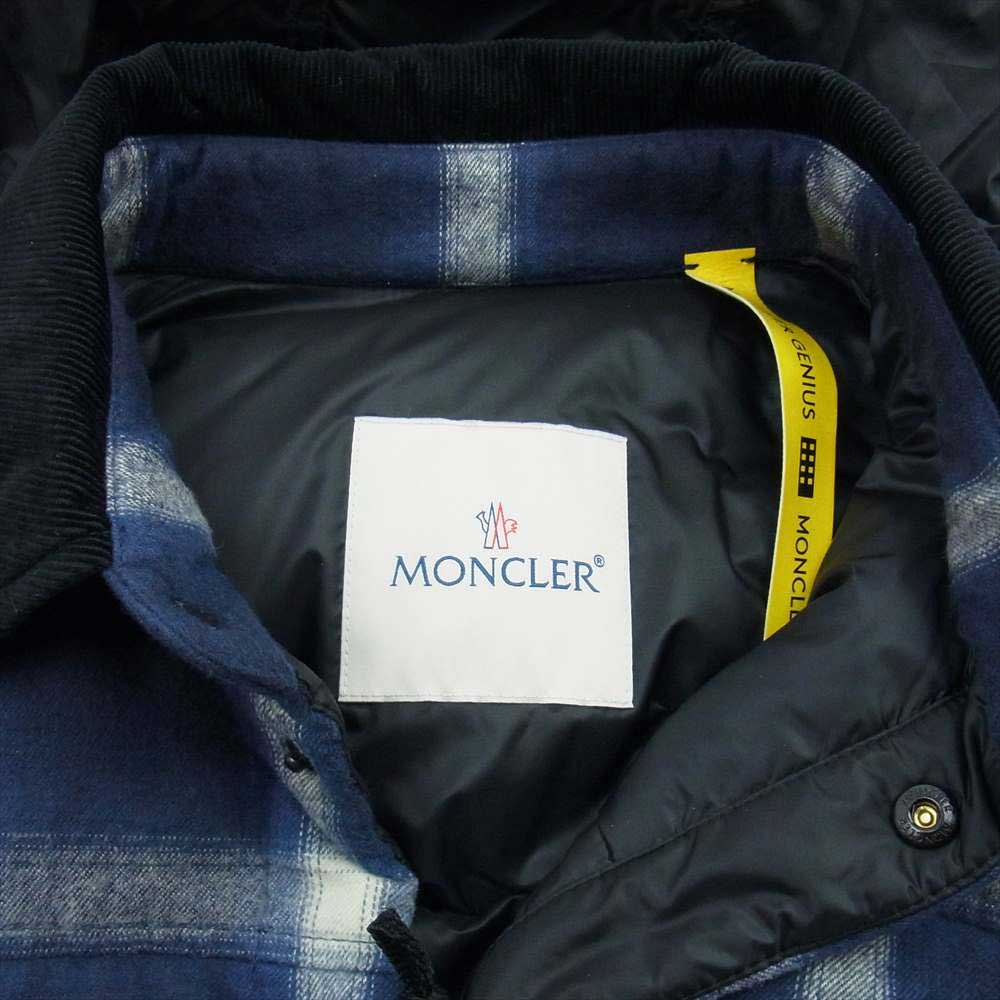 MONCLER モンクレール Frgmt Hiroshi Fujiwara フラグメント Morany チェック ネイビー系 1【新古品】【未使用】【中古】