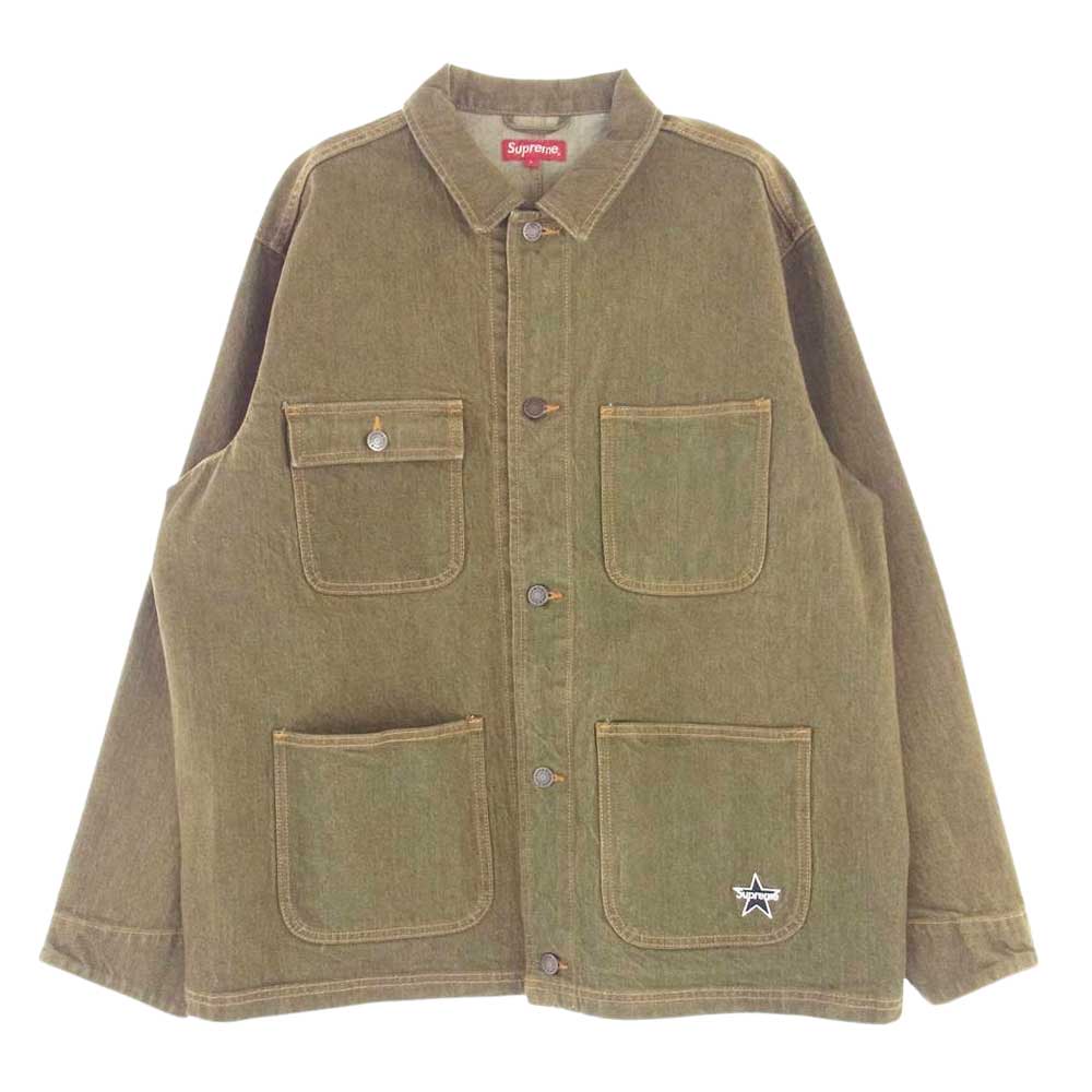 Supreme シュプリーム 22SS Denim Chore Coat デニム チョア コート  ジャケット カーキ系 L【新古品】【未使用】【中古】