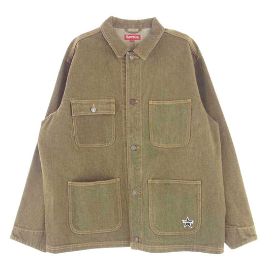 Supreme シュプリーム 22SS Denim Chore Coat デニム チョア コート  ジャケット カーキ系 L【新古品】【未使用】【中古】