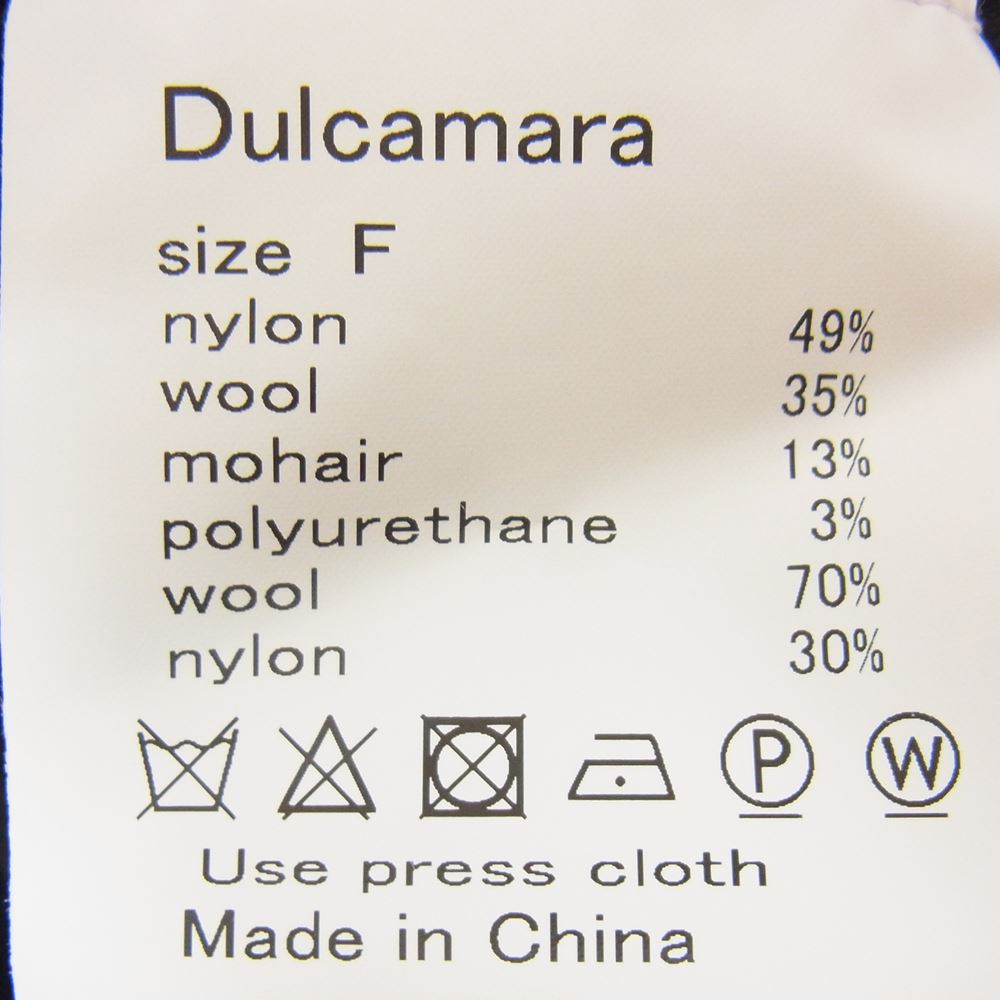 ドゥルカマラ 22AW D222-K800 ハンドステッチ モヘア サイドスリット Vネック ニット ベスト ブラック系 F【美品】【中古】