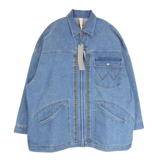 シンヤコヅカ 22AW × WRANGLER ラングラー WHITE ELEPHANT 11MJZ WASH HIS オリジナルツイル デニムジャケット インディゴブルー系 XL【極上美品】【中古】