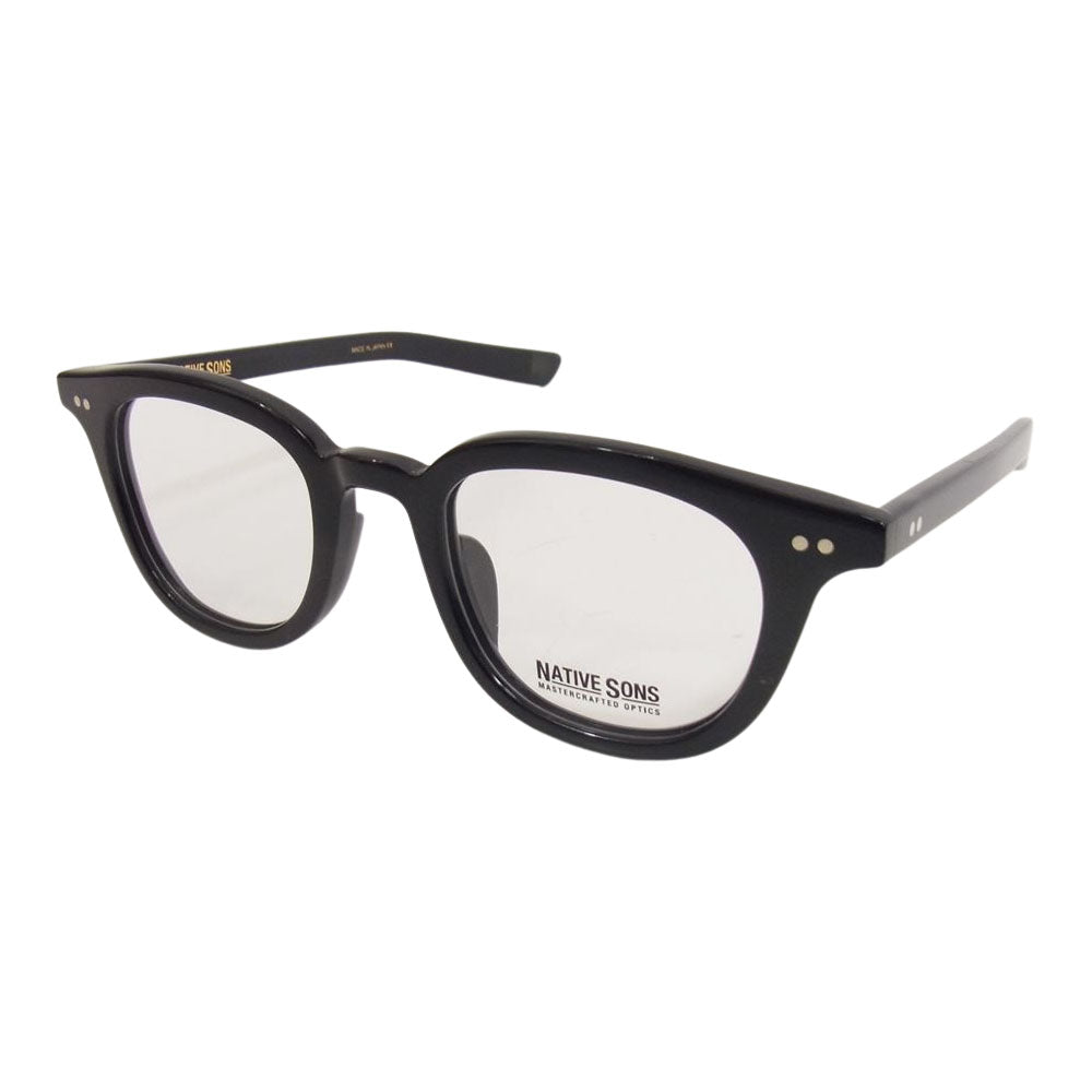 ネイティブ サンズ PL-039 GUERRERO SUNGLASS ゲレロ アイウェア 眼鏡 クリアレンズ サングラス ブラック系【極上美品】【中古】