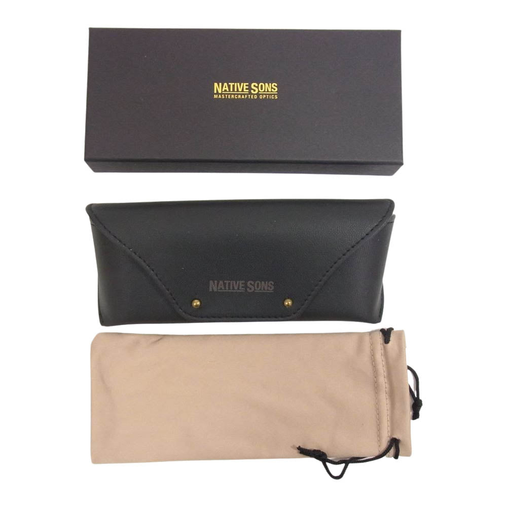 ネイティブ サンズ PL-039 GUERRERO SUNGLASS ゲレロ アイウェア 眼鏡 クリアレンズ サングラス ブラック系【極上美品】【中古】