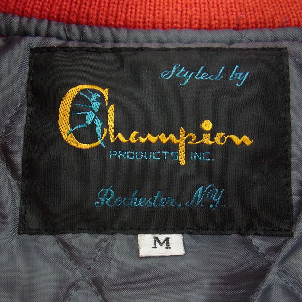 Champion チャンピオン ランタグ 復刻 袖レザー スタジャン スタジアム