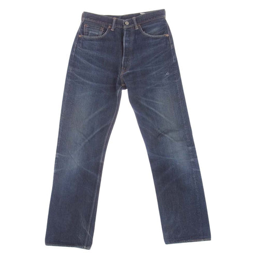 WAREHOUSE ウエアハウス 1001XX 裏リベット レザーパッチ デニム パンツ ブルー系【中古】