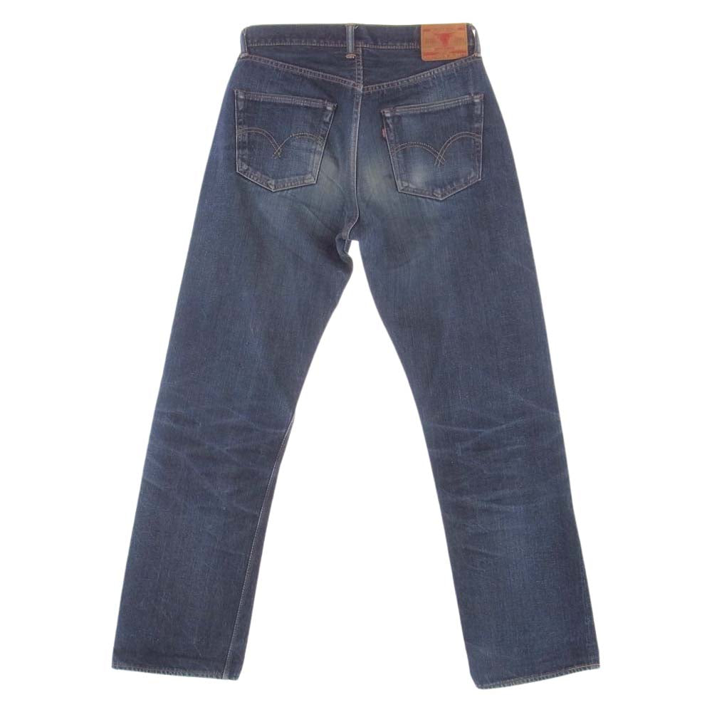 WAREHOUSE ウエアハウス 1001XX 裏リベット レザーパッチ デニム パンツ ブルー系【中古】