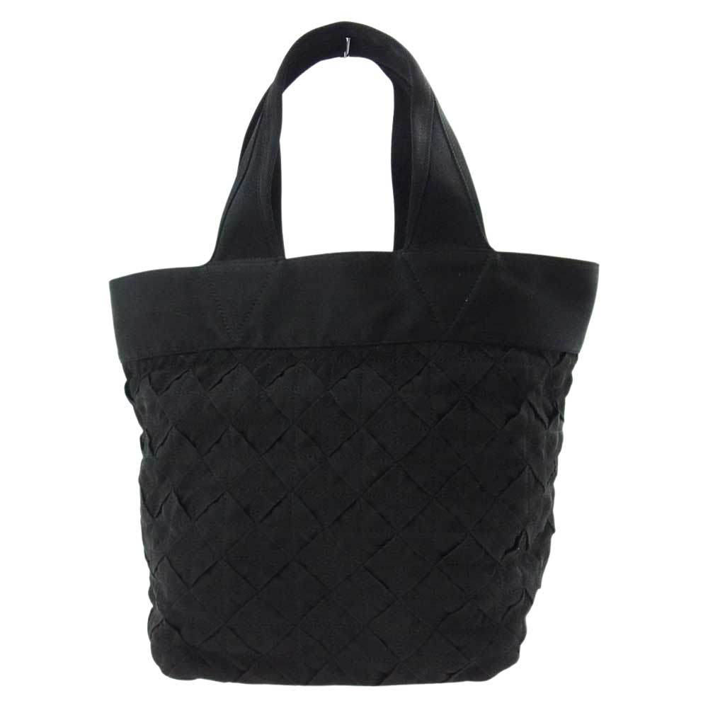 BOTTEGAVENETA ボッテガヴェネタ WEBBING ウェビング イントレチャート キルティング トートバッグ ブラック系【中古】