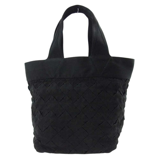 BOTTEGAVENETA ボッテガヴェネタ WEBBING ウェビング イントレチャート キルティング トートバッグ ブラック系【中古】