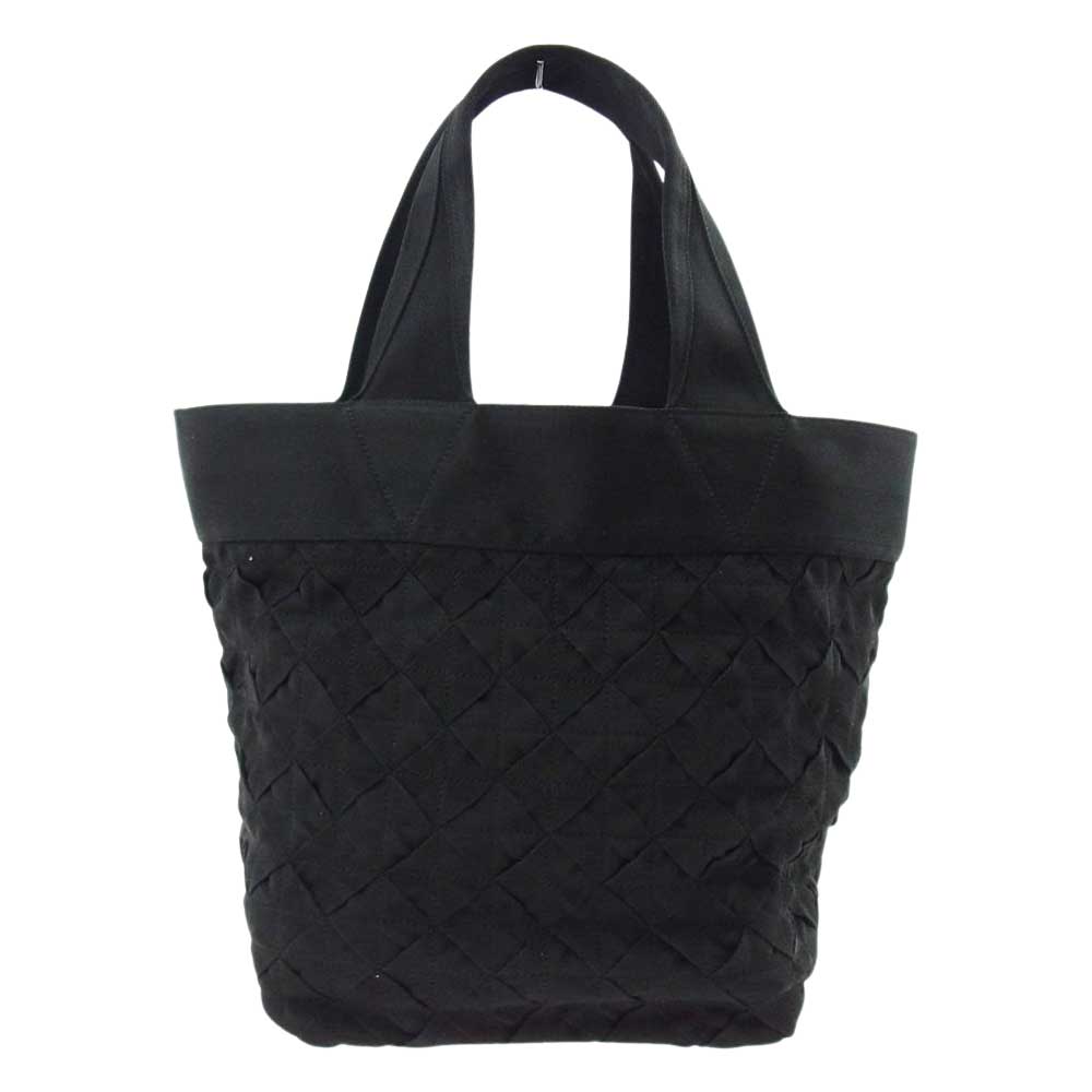 BOTTEGAVENETA ボッテガヴェネタ WEBBING ウェビング イントレチャート キルティング トートバッグ ブラック系【中古】