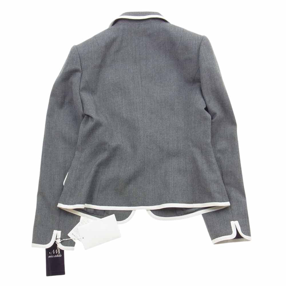 ミスアシダ CJ8511 ジュンアシダ 羊毛 ブレザー パイピング ジャケット ショーツ ハーフパンツ セットアップ グレー系 9【中古】