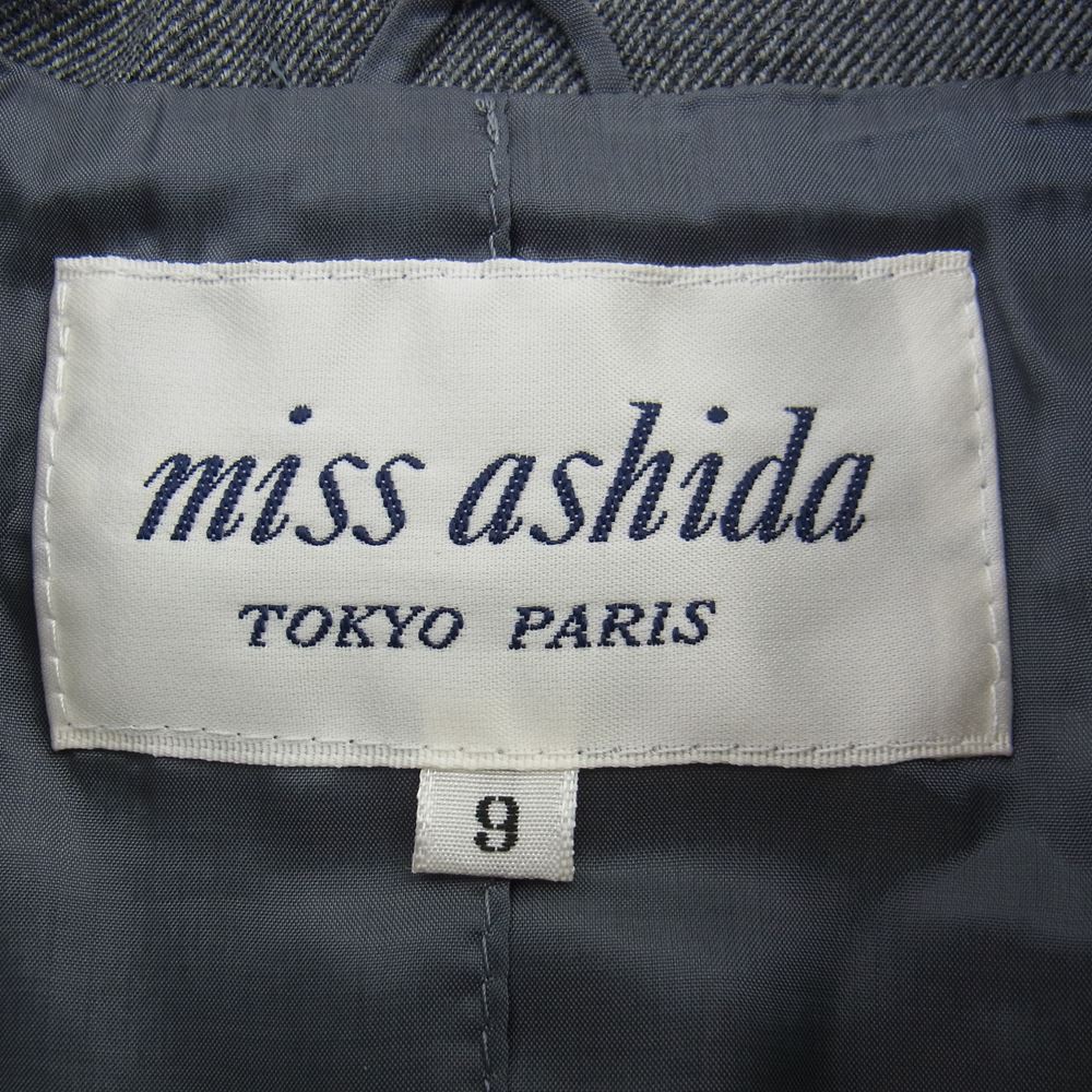 ミスアシダ CJ8511 ジュンアシダ 羊毛 ブレザー パイピング ジャケット ショーツ ハーフパンツ セットアップ グレー系 9【中古】