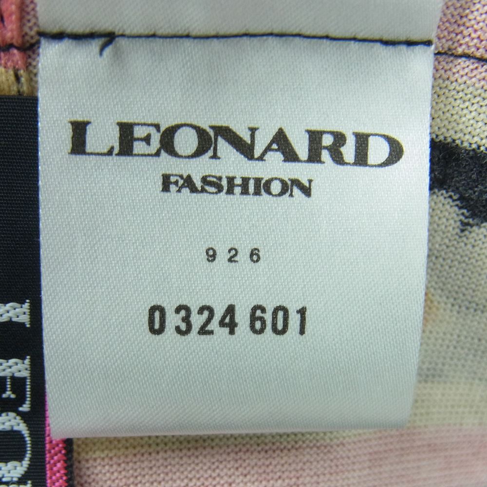 LEONARD レオナール FASHION ファッション フラワー シルク混 ウール フリンジ ストール マフラー ブラック系【中古】
