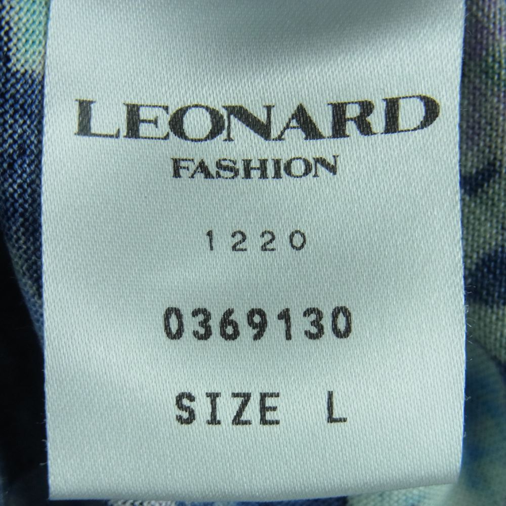 LEONARD レオナール FASHION ファッション フラワー シルク混 ウール ニット セーター ダークネイビー系 ブルー系 L【中古】
