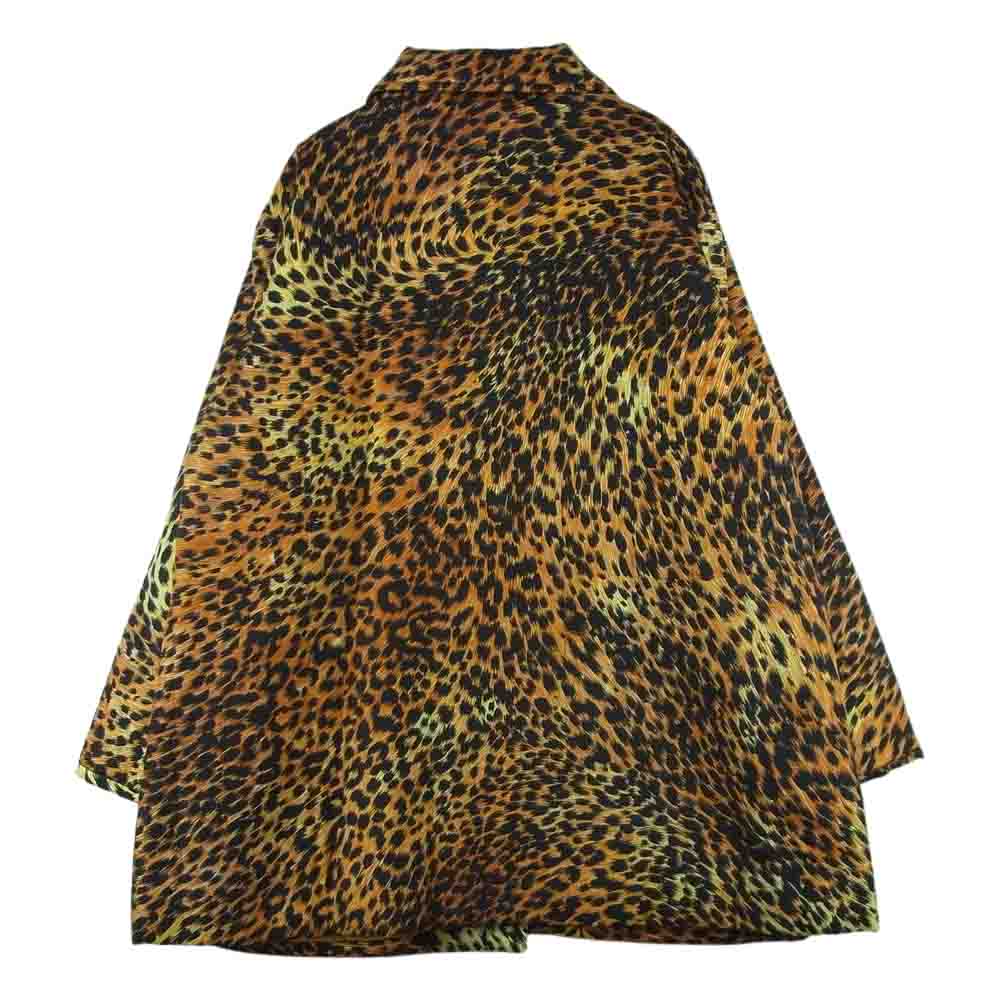 LEONARD レオナール FASHION ファッション シルク100％ アニマル レオパード 中綿 コート ブラウン系 ブラック系 9AR【中古】