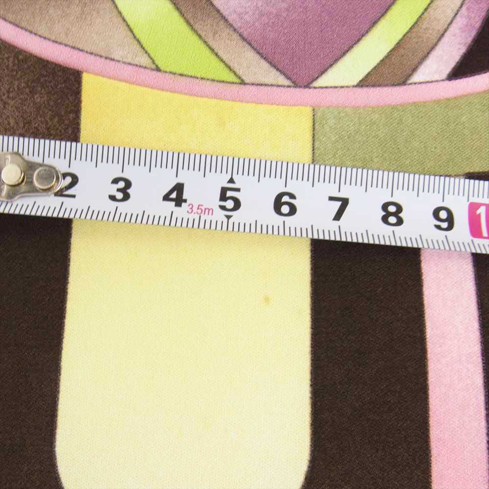 LEONARD レオナール FASHION ファッション ウール 1B ジャケット 総柄カットソー パンツ スカート 2WAY セットアップ ライトグリーン系 42【中古】