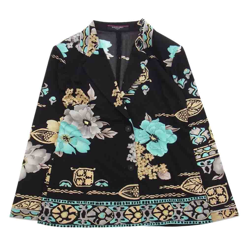 LEONARD レオナール FASHION ファッション フラワー プリント 総柄 ジャケット スカート セットアップ スカートスーツ マルチカラー系【中古】