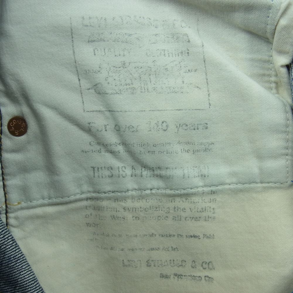 Levi's リーバイス 702XX 140th 90s ボタン裏J22 革パッチ ビッグE シンチバッグ ボタンフライ デニム パンツ ジーンズ インディゴブルー系 W33 L36【中古】