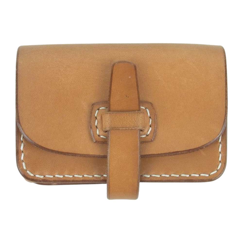 天神ワークス CC02 CARD CASE レザー カードケース ライトブラウン系【中古】