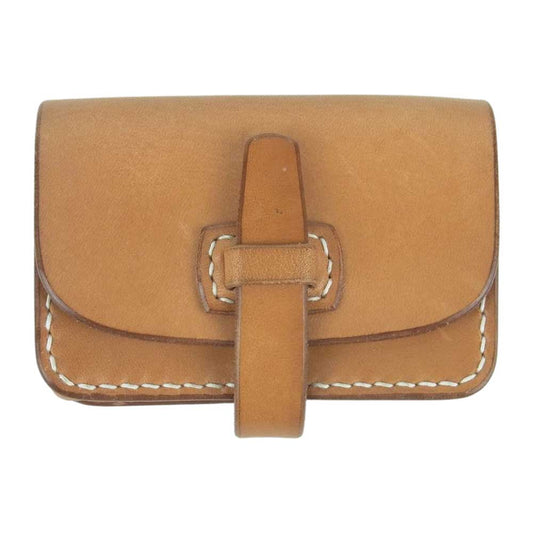 天神ワークス CC02 CARD CASE レザー カードケース ライトブラウン系【中古】