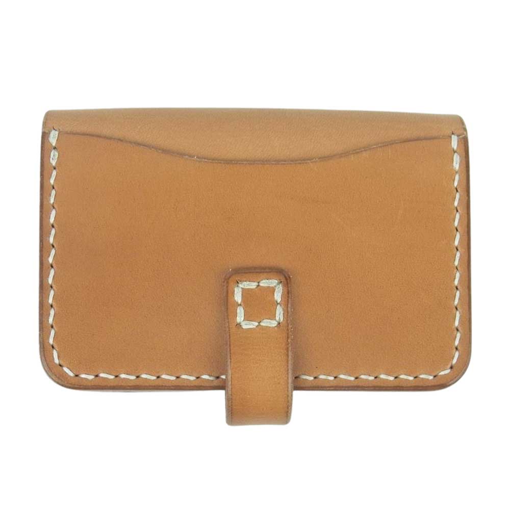天神ワークス CC02 CARD CASE レザー カードケース ライトブラウン系【中古】