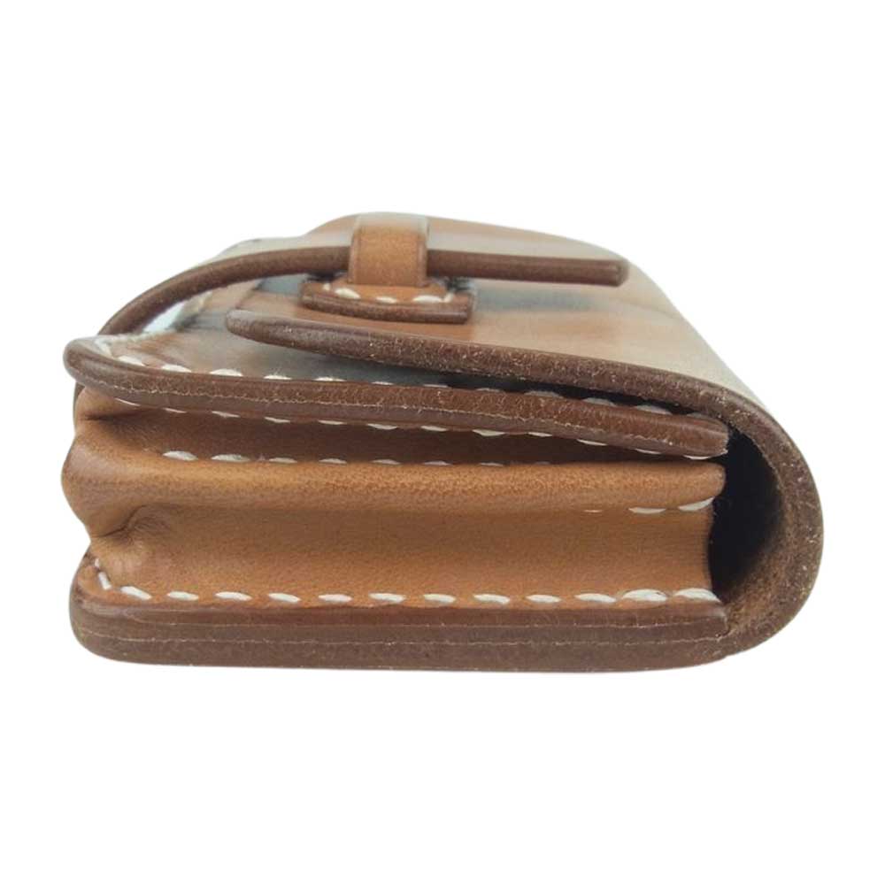 天神ワークス CC02 CARD CASE レザー カードケース ライトブラウン系【中古】