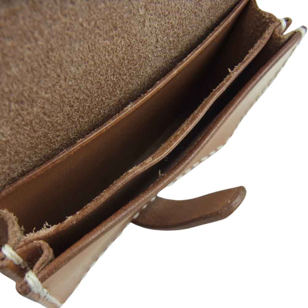 天神ワークス CC02 CARD CASE レザー カードケース ライトブラウン系【中古】
