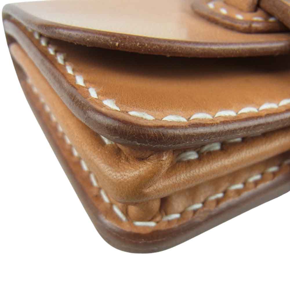 天神ワークス CC02 CARD CASE レザー カードケース ライトブラウン系【中古】