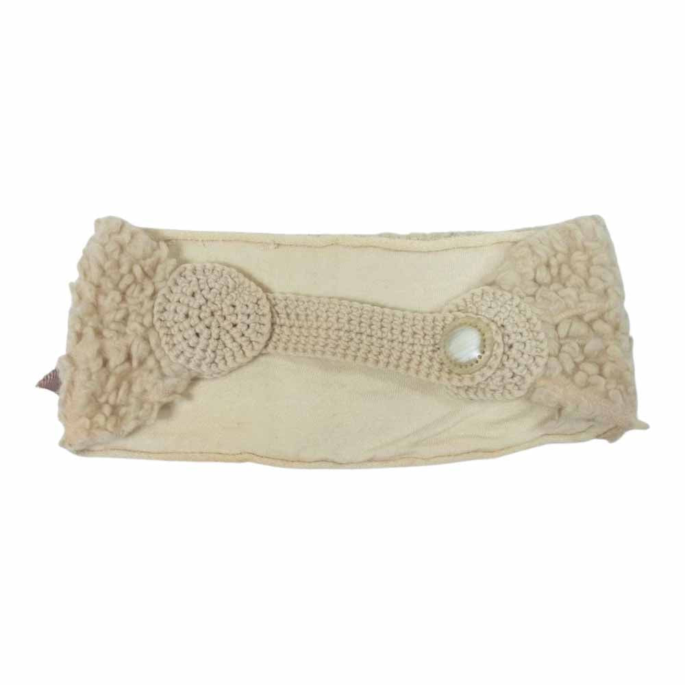 mina perhonen ミナペルホネン hitomi shinoyama ヒトミシノヤマ ボア生地 ヘアバンド ヘッドドレス ベージュ系【中古】