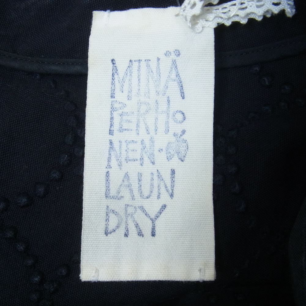 mina perhonen ミナペルホネン oa3756 tambourine タンバリン LAUNDRY ランドリー ワンピース ブラック系 36【中古】