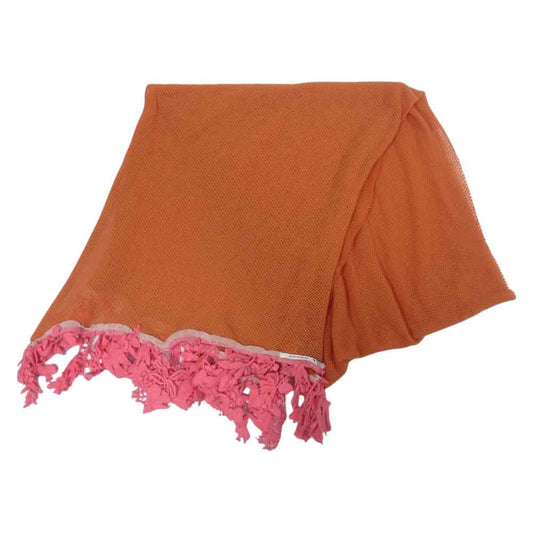 mina perhonen ミナペルホネン forest parade フォレストパレード カシミア ストール マフラー オレンジ系【中古】