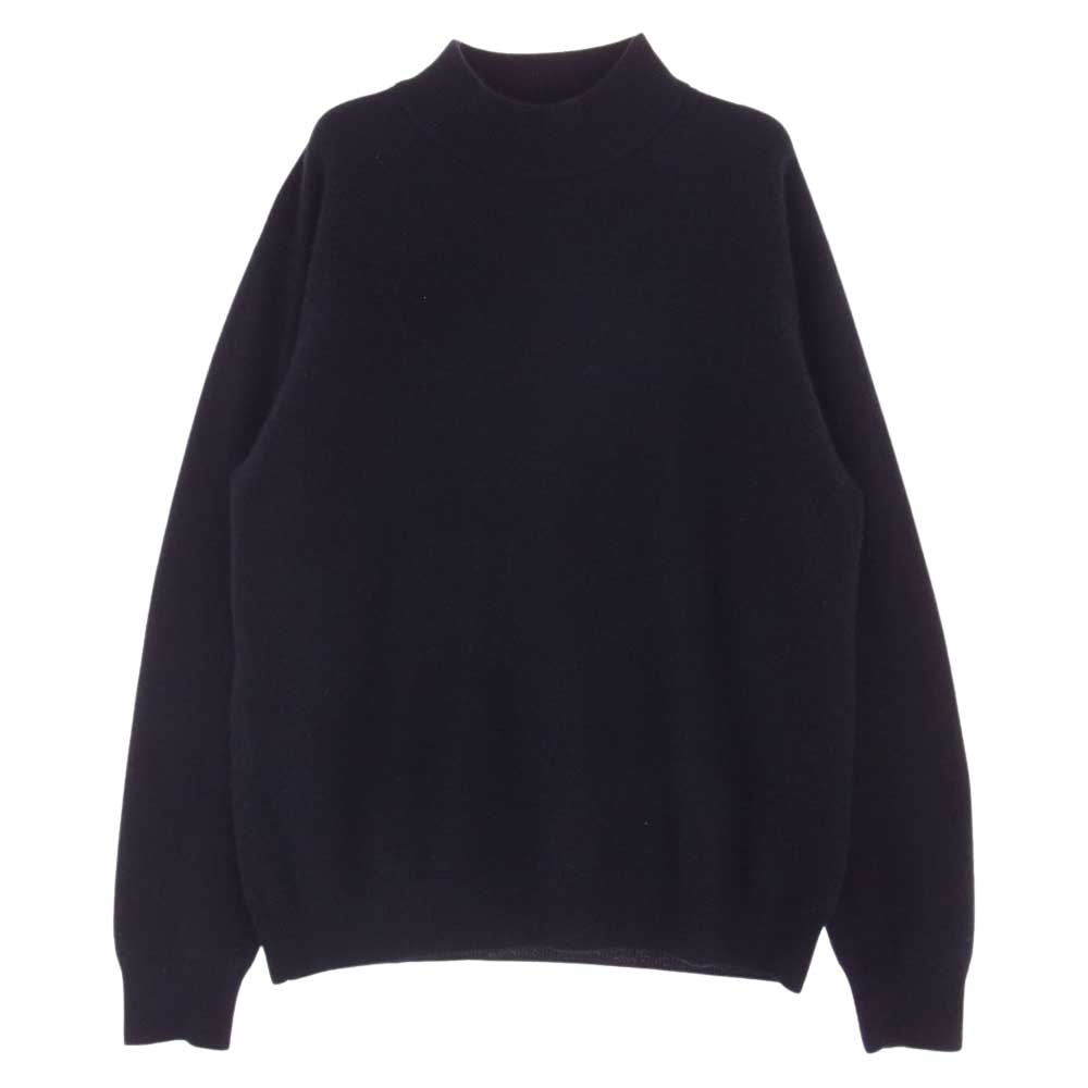COMOLI コモリ 21SS J03-06002 カシミア ボトルネック ニット セーター ネイビー系 2【中古】
