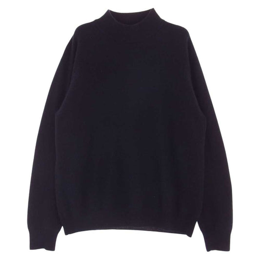 COMOLI コモリ 21SS J03-06002 カシミア ボトルネック ニット セーター ネイビー系 2【中古】
