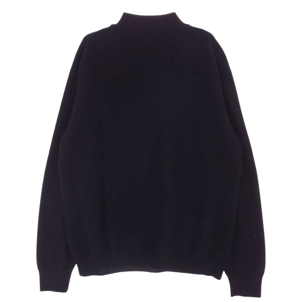 COMOLI コモリ 21SS J03-06002 カシミア ボトルネック ニット セーター ネイビー系 2【中古】