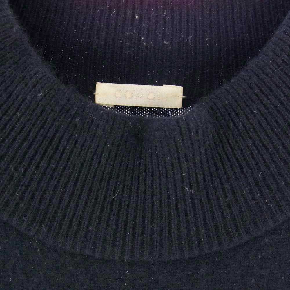 COMOLI コモリ 21SS J03-06002 カシミア ボトルネック ニット セーター ネイビー系 2【中古】
