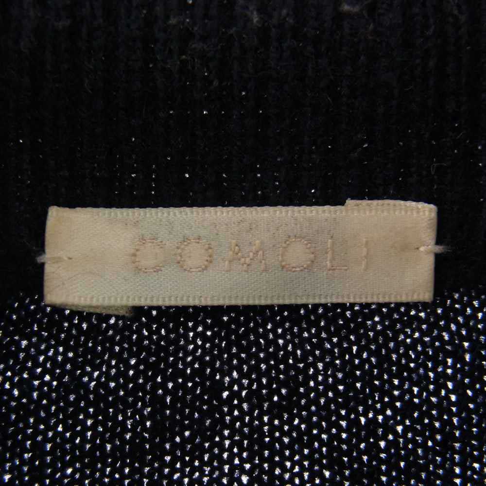 COMOLI コモリ 21SS J03-06002 カシミア ボトルネック ニット セーター ネイビー系 2【中古】