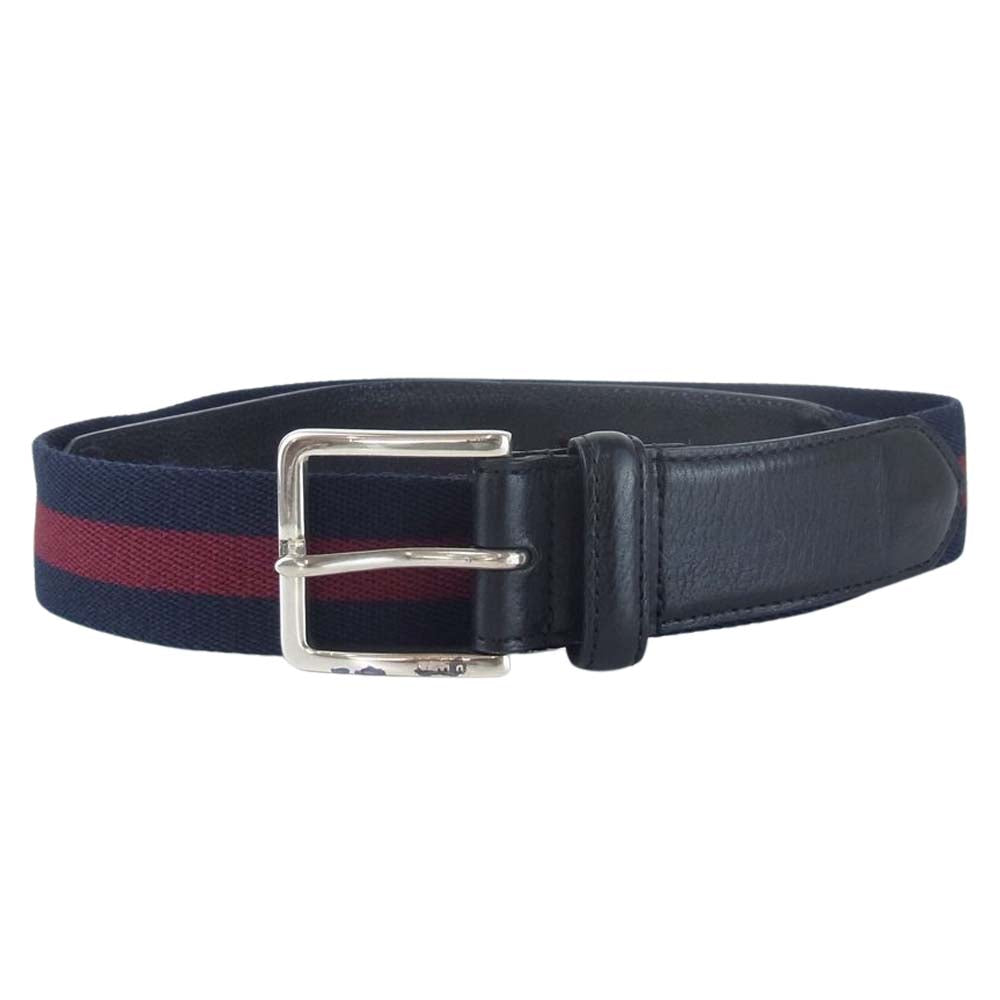 VISVIM ビズビム VA0000307-02 RIBBON VELT リボン ベルト ネイビー系 34【中古】