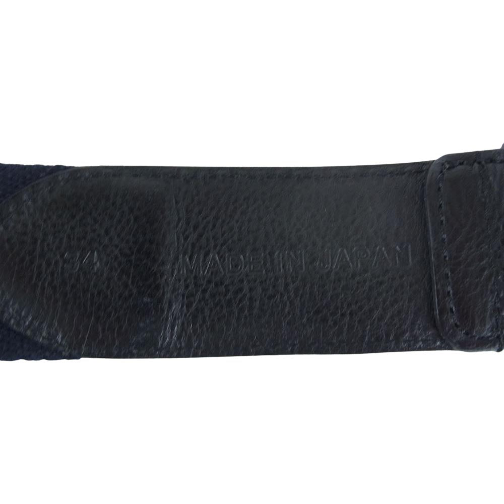 VISVIM ビズビム VA0000307-02 RIBBON VELT リボン ベルト ネイビー系 34【中古】