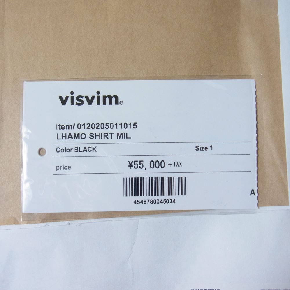 VISVIM ビズビム 20AW 0120205011015 LHAMO SHIRT MIL リップストップ ラモ 羽織 長袖 シャツ ブラック系 1【中古】