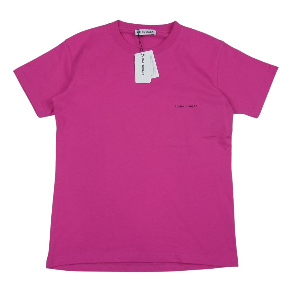 BALENCIAGA バレンシアガ 570796 TBV43 ロゴ プリント 半袖 Tシャツ ピンク系 S【中古】
