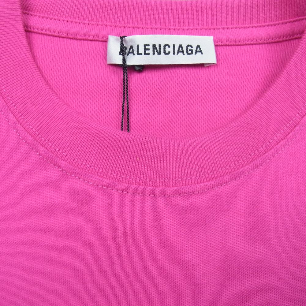 BALENCIAGA バレンシアガ 570796 TBV43 ロゴ プリント 半袖 Tシャツ ピンク系 S【中古】